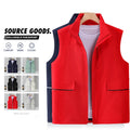 Super Custom Excellent Winter Down Cotton Vest Men's Stand Collar Outdoor Waistcoat for Casual