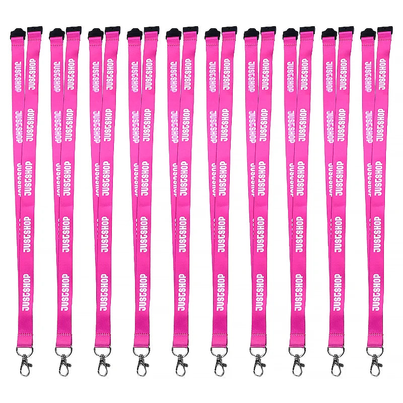 Cheap Logo Custom ID Card Holder Lanyard Sublimation Polyester Neck Strap Lanyard with Lobster Claw Hook Safety Buckle