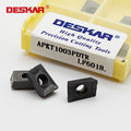 DESKAR CNC Lathe Carbide Inserts Turning Tools Machining Milling Cutter Blade APKT1003PDTR LF6018