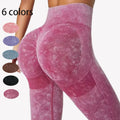 Nylon Three Push up Yoga Leggings Women Gym Fitness Wear Acid Wash Leggings Sportswear Workout Running Clothes Yoga Pants Tights