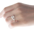 925 Sterling Silver Magnolia Flower Rings for Women Exquisite Adjustable Open Ring Silver Jewelry