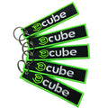 Custom Soft Diy Keychains 3d Embroidery Anime Jet Tag Metal Woven Cute Embroidery Fabric Keychain With Tag