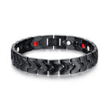 Stainless Steel Black Plated Energy Magnet Health Care Fashion Jewelry Bracelets for Men