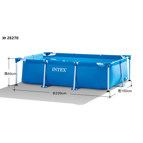 Easy Rectangular Metal Frame Above Ground Family Pools Swimming Outdoor