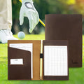 Boshiho Vintage Customized Cowhide Leather Golf Scorecard & Yardage Book Holder with Custom Logo