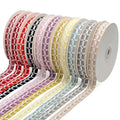 14MM 27MM Hollow Plaid Ribbon Single Face for Hook Weaving Gift Box Packaging Floral Decorations-a Versatile Craft Ribbon for
