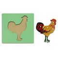 BO012(NX) Montessori Material Wooden Educational Toys of Rooster Puzzle