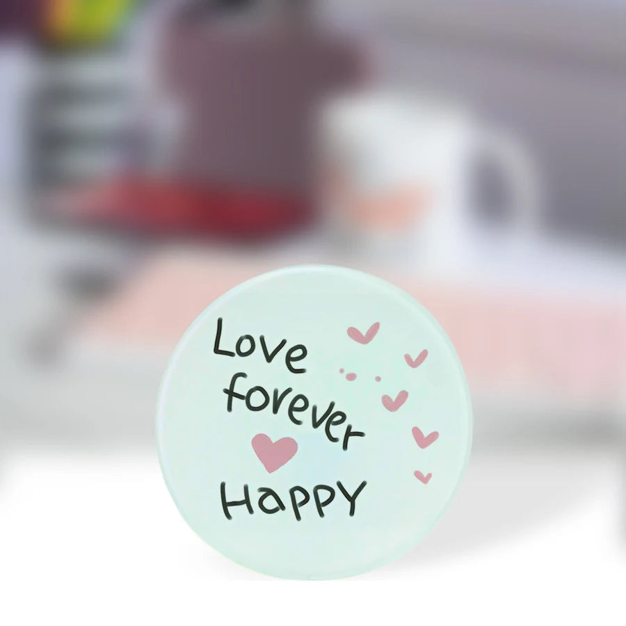 Topjlh Sublimation Blanks Glass Coaster Round Shape Reusable Can Customized Printed Logo Photo Glass Coaster for Protect Desktop