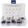 BAJUTU 100Pcs 65Mn Circlip Automobile Snap Ring Alloy Steel External Round Lip Buckle Fixed Clip Ring Classification Set