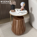 WISEMAX FURNITURE Designer Furniture Living Room Sofas End Table Corner Table Modern Home Decor Marble Top Solid Wood Side Table