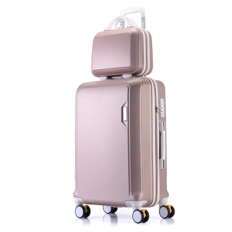 Customized Wholesale Factory 24 Inch Trolley Suitcase Set with ABS Material Hard Shell Luggage MegaBDM