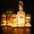 LED Night Lamp for Bedroom Galaxy Rose Flower Eternal Rose LED Light Valentines Day Gift Gold Foil Rose Lasts Forever