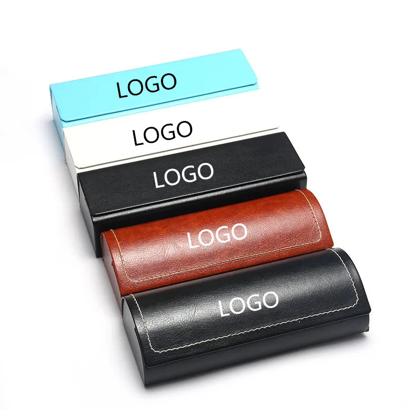 Trendy Luxury Custom Logo Eva Foldable Sunglass Packing Box Soft Microfibre Cloth Hard Leather Glasses Box Packing