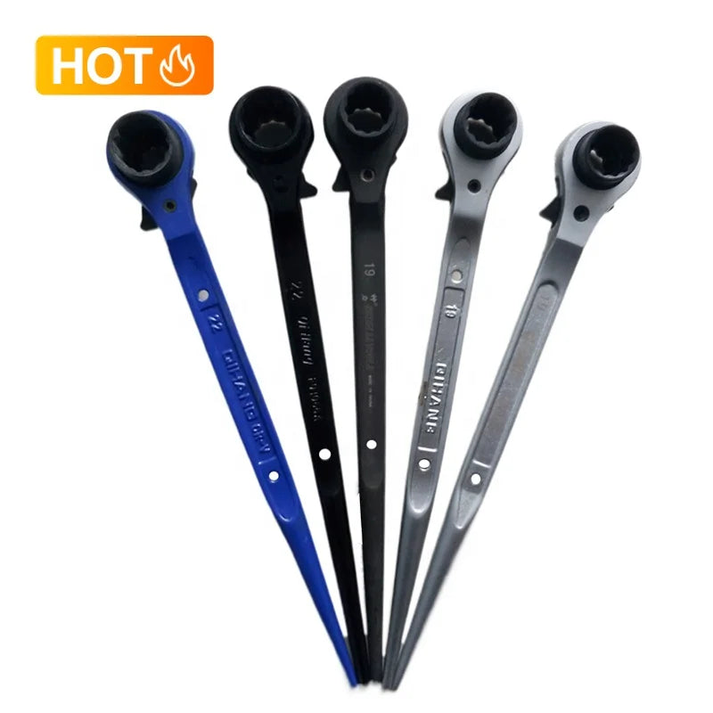 LINYIQUEEN 19/22MM Ratchet Wrench Quick Release Double Bix Hex Socket Reversible Ratchet Wrench for Scaffolding