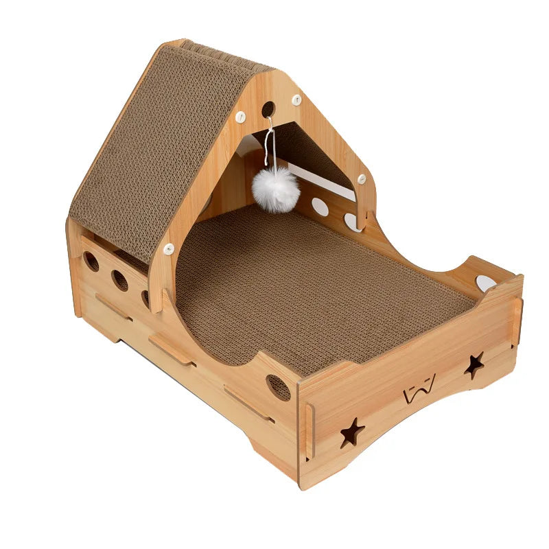 Multiple Styles Cat Scratch Pad Cat Bed 2 in 1 Pet Grinding Paws Scratcher Toys Cardboard Cat Scratching Board Bed