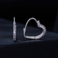 Factory Wholesale Heart-shaped Moissanite Earrings Female European and American Trend 925 Sterling Silver Moissanite Earrings