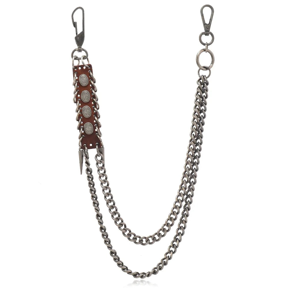 European American Style Multi-Layer Alloy Waist Chain Personalized Punk Rock Jeans Accessories Link Chain for Pants Anniversary