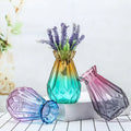 Wholesale 3pcs Set European Style Simple Glass Vase Modern Dried Flower Arrangement Transparent Hydroponic Green Glass Vase