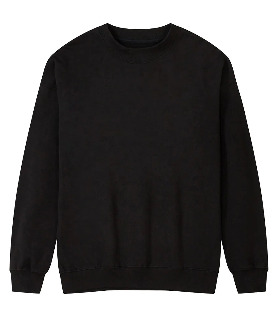 Men's 450g 100% Cotton Oversized Pullover Sweatshirt for Winter FORMLESSNESS Crew Neck Logo Customizable Loose Fit