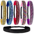 Non-Slip Elastic Sport Headbands Sparkly Hair Band Hair Headbands for Kids Girls Hair Accessories