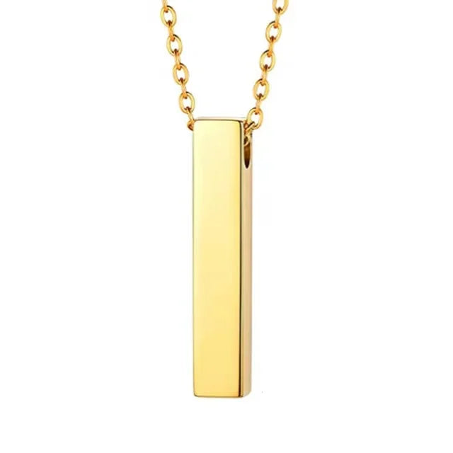 Blank Engrave Bar Urn Necklace for Ashes Bar Pendant Memorial -Ashes Keepsake