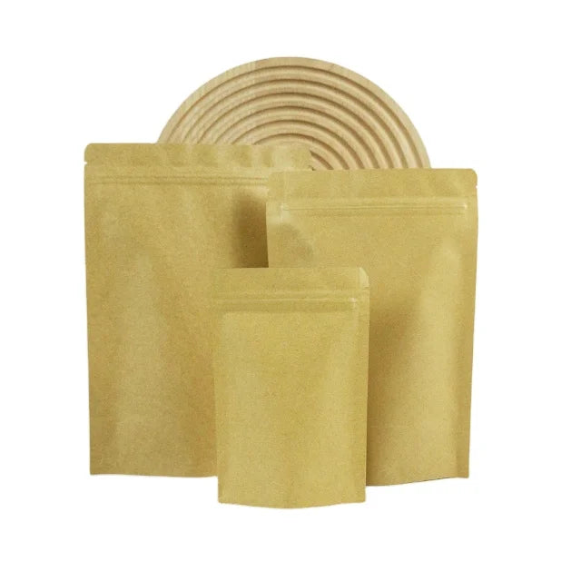 Disposable Biodegradable Kraft Paper Bag with Aluminum Foil Lining for Tea Packaging of Food and Pets