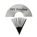 Wholesale Large Portable Hand Fan logo Printed Bamboo Plastic Foldable Popular Custom Sublimation Clack Fan Blank