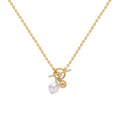 Waterproof Gold Plated Stainless Steel Choker Necklace Freshwater Pearl OT Buckle Beads Necklace for Women Colier Pour Femme