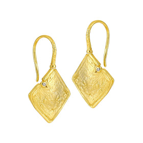 Statement Long 925 Sterling Silver Texture Geometric Square Dangling Earrings for Women 18k Gold Plated Drop Earrings