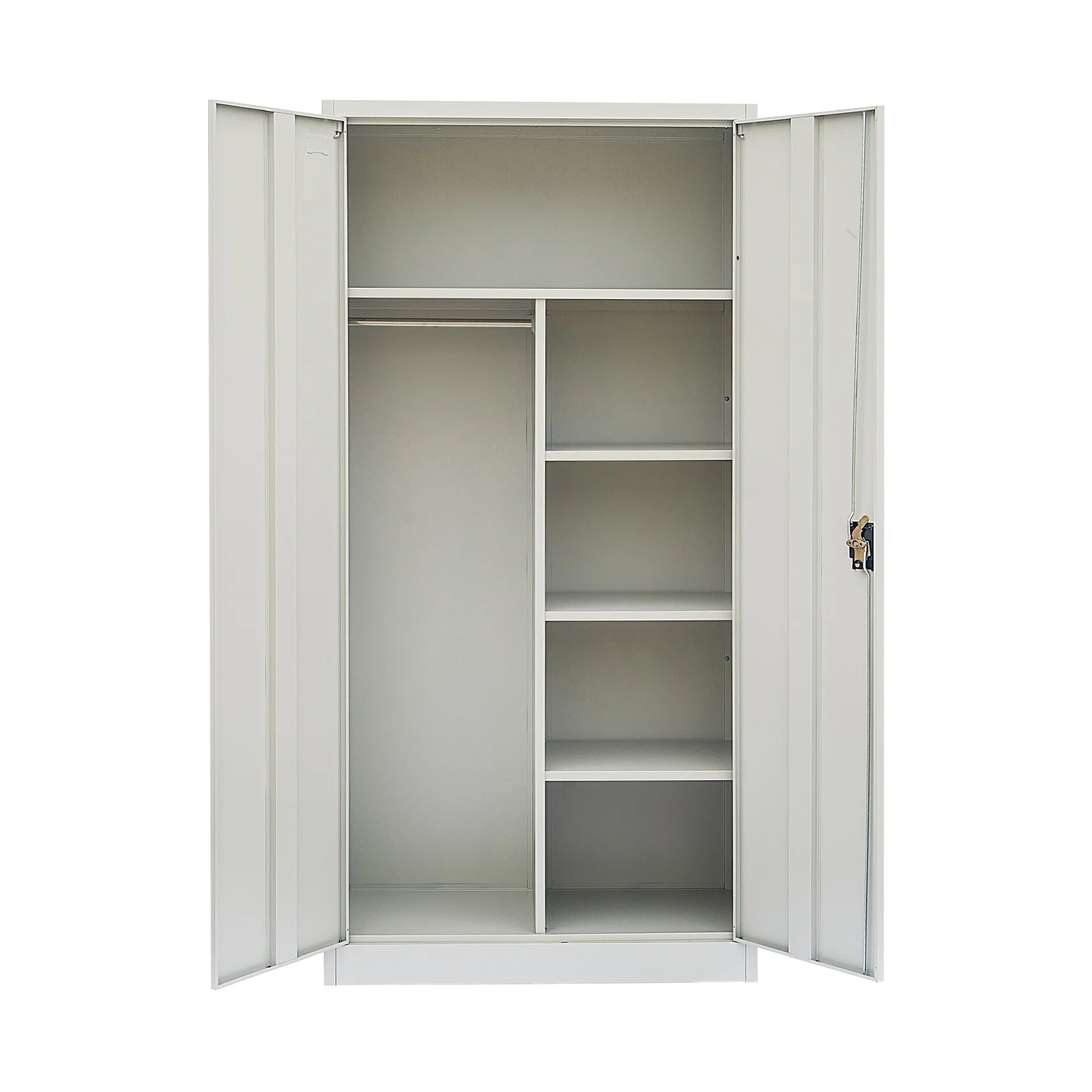 2 Swing Door Cupboard Clothes Storage Steel Locker Gym Locker Cabinet Closet Metal Almirah Wardrobe Placard De Chambre