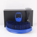 Cheap OEM Custom Logo Blue Color Medium Hard 360 Wave Brush Handhold Wave Brush Set With Box and Cleaning Tool for Free