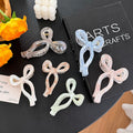 13cm Bow Acetic Acid Pinzas Para Cabello Fashion Creative Butterfly Hollow Shark Claw Temperament Sweet Cute Girl Hair Accessory