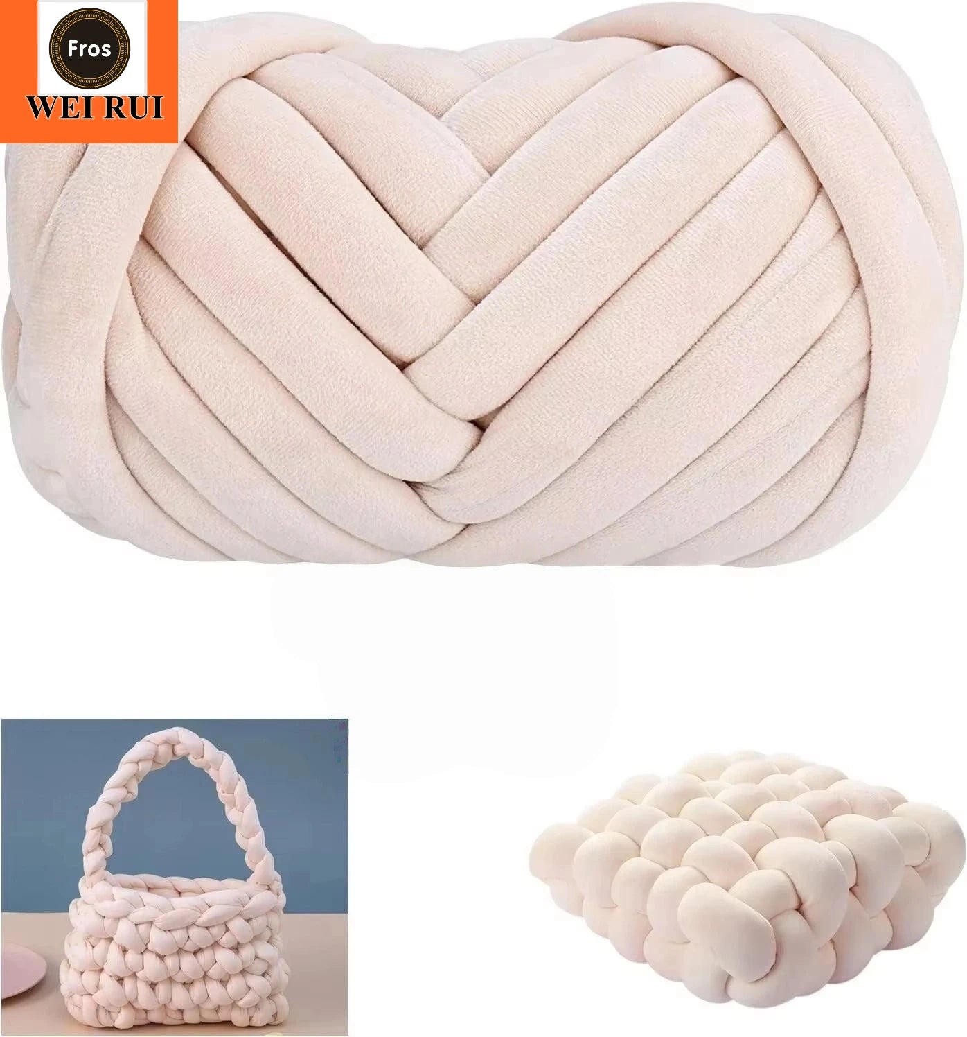 Arm Knitting Hand Knitting Yarn Chunky Yarn Cotton Tube Bulky Jumbo Tube Giant Cotton Tube Yarn