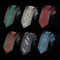 New Style Men's Necktie Classic Polyester Tie Stripe Pattern Woven Jacquard Neck Ties