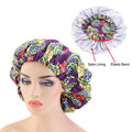 New Fashion Design Large Size Satin Lined Double Layer Bonnet African Pattern Print Fabric Ankara Bonnets Sleep Hat