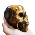 Natural Tiger Eye Skulls 10 cm -13 cm Hand Carved Crystal Skulls Carving 0.7 kg - 1.3 kg