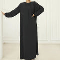 Yuxi2024 Latest Muslim Clothing Middle East Robe Solid Color Abaya Dubai Malay Clothing Wholesale