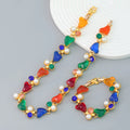 2023 New Arrival Fashion Jewelry Hip Hop Bracelet Necklace Girl Alloy Diamond Pearl Resin Bohemian Ethnic Bracelet Necklaces