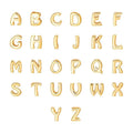 Tiny 9K Solid Gold Letter Charms Fine Jewelry Necklace Gold Pendants Accessories