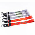 Custom Metal Hook Lanyard Keychain Short Wrist Strap Automotive Car Keychain Printed Polyester Motorcycle Keychain Lanyard