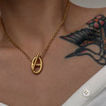 2023 Dazan New 18k Gold Plated Tarnish Free Stainless Steel High Color Retention Super Shine Ot Button Seed Necklace for Women