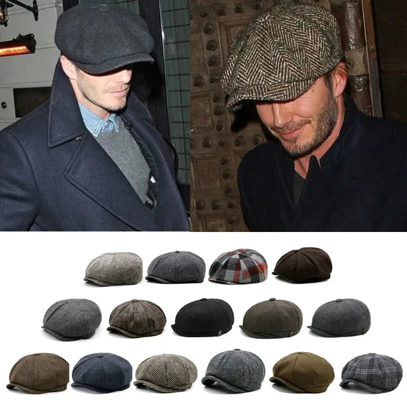Wholesale Hot Selling Popular Custom Newsboy Cap for Men Flat Cap Ivy Hat  Blend Mens Caps Gatsby Hat
