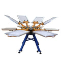 New DOYAN 6 Color 6 Station Screen Printing Machine Manual Rotary for T-Shirt Paper Label & Card Printing