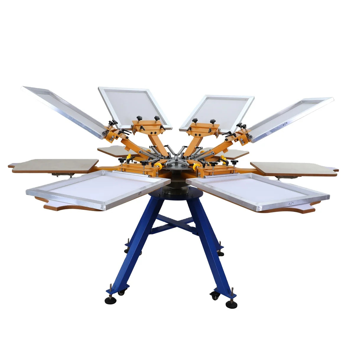 New DOYAN 6 Color 6 Station Screen Printing Machine Manual Rotary for T-Shirt Paper Label & Card Printing