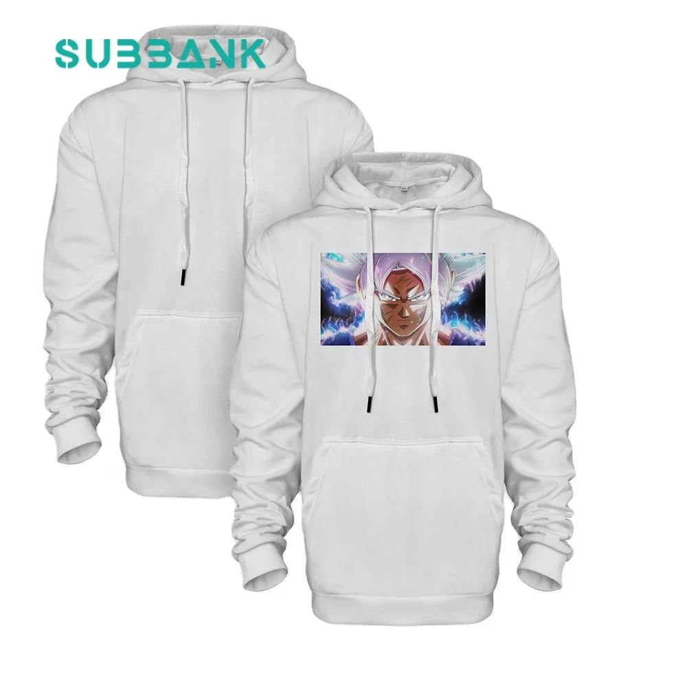 Subbank Oversize Men's Sublimation Sweatshirt Shirts Blank Custom 3D Printed Fleece Polyester Sublimated Hoodies