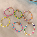 2021 Hot Sales Summer Lady Bracelets Fancy Colorful Daisy Beaded Bracelet for Girls Women