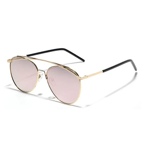 Fashion Hot Classic Oversized Eyeglasses Frames Uv400 High Quality Metal Luxury Sunglasses Women Men Custom Round Lenses
