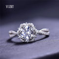 Silver 925 Original 1 Carat Brilliant Cut Pass Diamond Test D Color Moissanite Infinite Arm Ring for Women Wedding Fine Jewelry