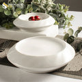 Unique Design White Ceramic Appetizer Plate Restaurant Porcelain Desserts Pastries Dish Set Luxury Dining Vajilla Dinner Plates