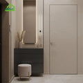 Modern Minimalist Frameless Wood Door for Home Use  Concealed Invisible Design for Dining Workshop Bedroom with Flush Type